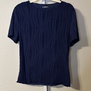 Amazon Women's Textured Navy Tee‎